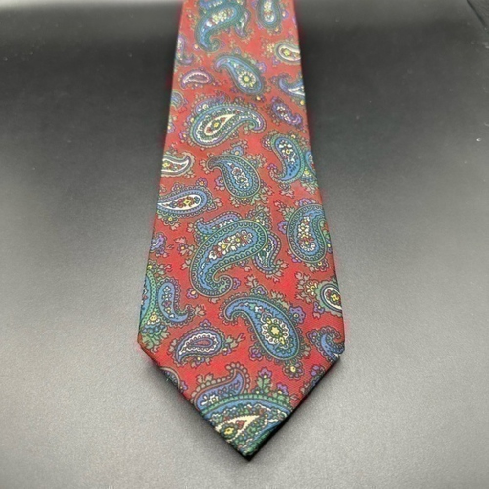 Turnbull and Asser Red Paisley Tie
